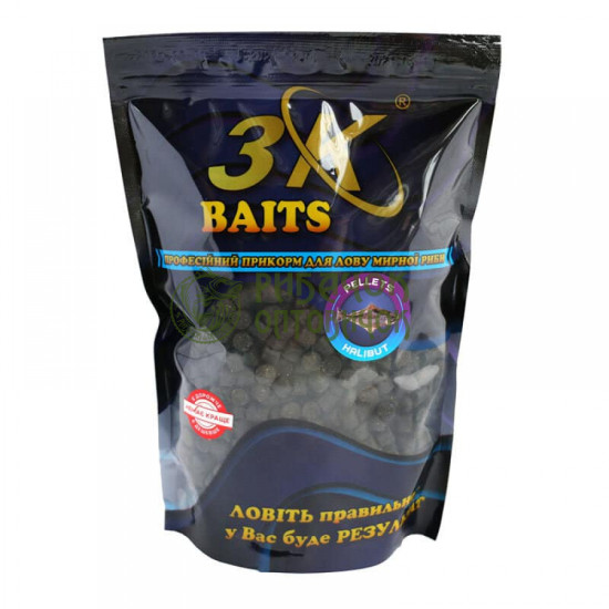 3Kbaits Pellets 8 мм (HALIBUT) 800 г.