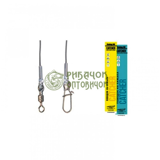 Повідець Fishing ROI на хижу рибу Catcher 13,6кг. (30lb) 25см. (2шт/уп)