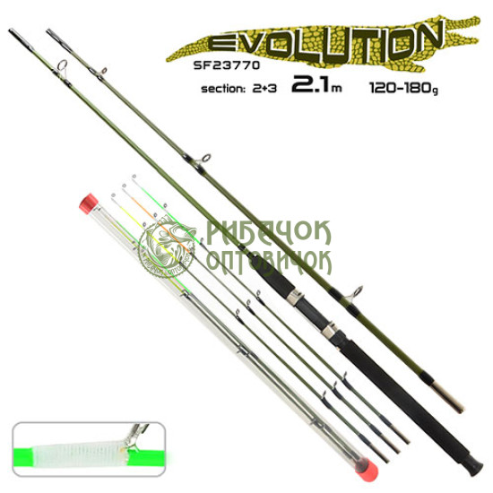Спиінінг фідер оригінал "CROCODILE EVOLUTION" 2.4m 180г 2+3к