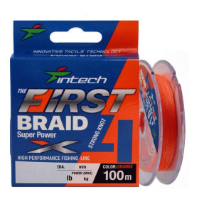 Шнур плетений Intech First Braid X4 100 m PE#0.6 (4.54 кг)