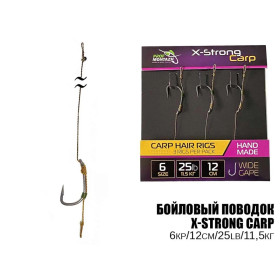 Бойловий повідець Wide Gape (6кр/12см/25Lb/11,5кг) (3шт/пачка)(5пачек/1упаковка)