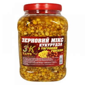 3Kbaits Зерновий МІКС КУКУРУДЗА (з тигровим горіхом) банка 3л