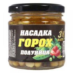 3Kbaits Насадка "Горох" Premium (полуниця) 200мл