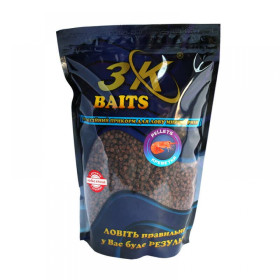3Kbaits Pellets 4 мм (креветка) 800 г.