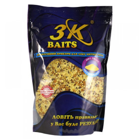 3Kbaits Подрібнений Зерновий МІКС (часник) 1000г. (7шт/ящ)