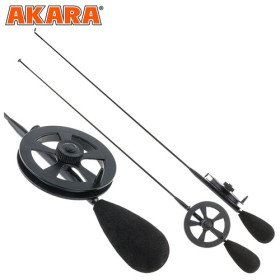 Вудка зимова AKARA Ledeer N з котушкою з тюльпаном (хлист Hi Carbon fast ) вага 15.2г. довжина 40см.