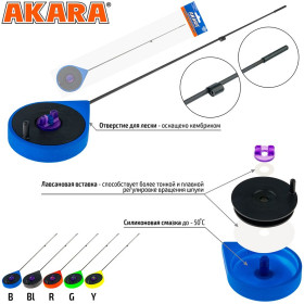 Вудка зимова AKARA ULTRA SPORT балалайка Синя (хлист карбон)  вага 12г. довжина 26см.