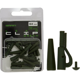 Безпечна кліпса Brain Lead Clip With Stopper 34mm Green (10 шт/уп) SGXA-90472