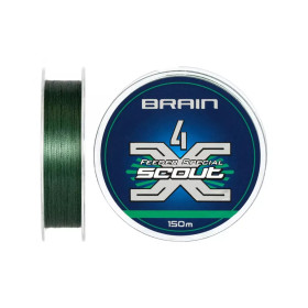 Шнур Brain Scout 4X 150m (deep green) 0.128mm 7.2kg
