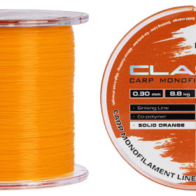 Волосінь Brain Classic Carp Line Solid orange 600m 0,30mm 8,8kg 20lb