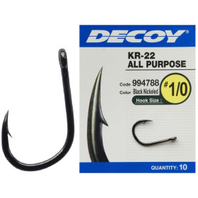 Гачок Decoy KR-22 Black Nickeled 03, 12 шт/уп