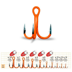 Gurza ROUND TREBLE ST-36 UV ORANG # 10 25 шт.