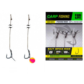 Короповий повідець з голкою Bait Spike Rigs (6кр/15см/25Lb/11,5кг) (3шт/пачка)(5пачек/1упаковка)