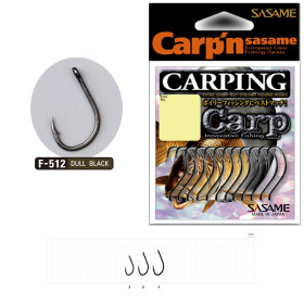 Гачок SASAME MEIJYN CARP №4 F-512 Dull Black (10 шт)