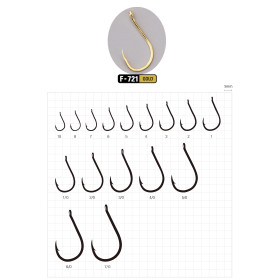 Гачок SASAME CHINU RINGED №7 F-721 GOLD (14 шт)