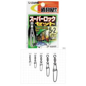 Застібка з вертлюгом SASAME Super Lock Set №6x1 (4шт/уп) 22.7 kg.