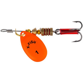Блешня X-Fish Stark №1 2.5g Nikel UV orange ( 5 шт/ уп )