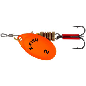 Блешня X-Fish Stark №2 4g Nikel UV orange ( 5 шт/ уп )