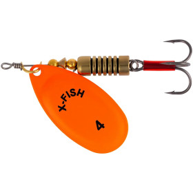 Блешня X-Fish Stark №4 9.5g Nikel UV orange ( 5 шт/ уп )