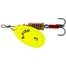 Блешня X-Fish Stark №3 6g Nikel UV lime ( 5 шт/ уп )