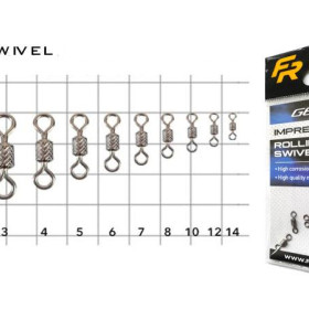 Вертлюг Fishing ROI Impressed rolling swivel №1 (20уп/кор) (М707)