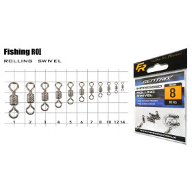 Вертлюг Fishing ROI Impressed rolling swivel №1 (20уп/кор) (М707)