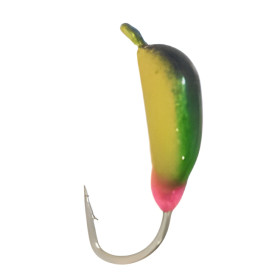 Морм. вольф. Fishing ROI Банан ризький з петлею і фарбуванням 2,5mm YN5UV (10шт/уп) (M400)