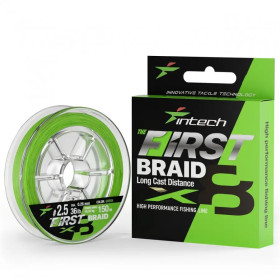Шнур плетений Intech First Braid X8 Green 150m (#0.8 (14lb/6.36kg))