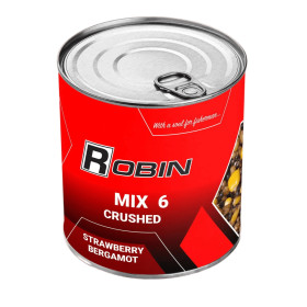 "MIX-6" зерен дробл. ROBIN 900 ml.ж/б полуниця-бергамот