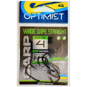 Гачок Optimist Carp Wade gape straight Teflon BN №4