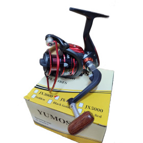Котушка YUMOSHI JX 2000 12BB black/red метал шпуля 5.5:1