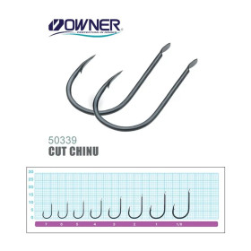 50339-№1 Гачок "OWNER" (JAPAN) CUT CHINU (Black) ( 5 шт/ уп )