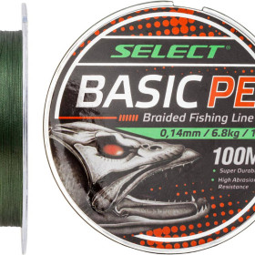 Шнур Select Basic PE 150m (темн-зел) 0.22mm 12,7kg