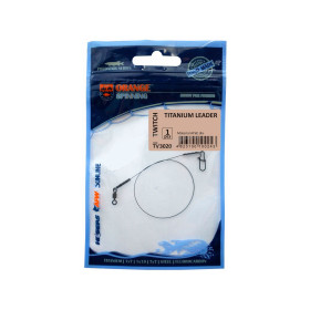 Повідець Ukrspin Orange Spinning титан AFW с вертлюгом 23см 13.6кг(30lb)/0.38мм
