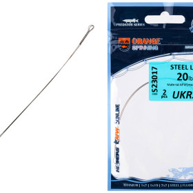 Повідець Ukrspin Orange Spinning сталь AFW 20см 9кг(20lb)/0.3мм (2шт.)