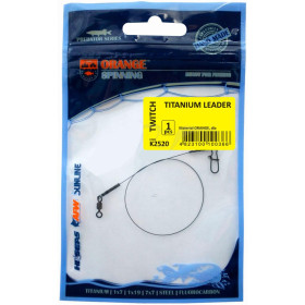 Повідець Ukrspin Orange Spinning титан с вертлюгом 20см 12кг(25lb)/0.35мм