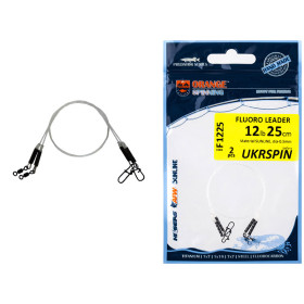 Повідець Ukrspin Orange Spinning Fluoro Sunline 25см 14кг(30lb)/0.6мм (2шт/уп)