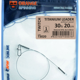 Повідець Ukrspin Orange Spinning титан AFW 23см 9кг(20lb)/0.35мм