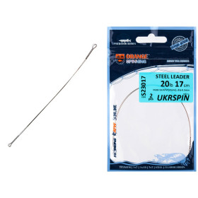 Повідець Ukrspin Orange Spinning сталь AFW пайка 17см/ 9кг(20lb)0.3мм (2шт/уп)