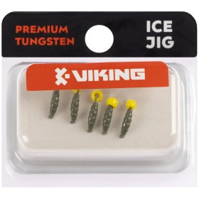 Мормишка вольфрамова Viking Fishing Shrimp+bead 07mm Olive+Y (5шт)