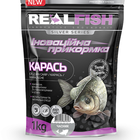 Прикормка Real Fish Карась Часник 1000 гр