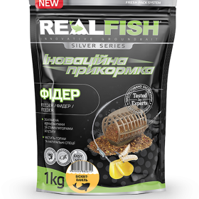 Прикормка Real Fish Фідер Бісквіт-ваніль 1000 гр