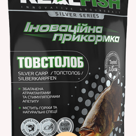Прикормка Real Fish Товстолоб Амур Пряжене молоко 900 гр
