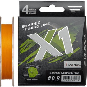 Шнур Favorite Х1 PE 4x 150m (orange) #0.5/0.117mm 9lb/4.1kg