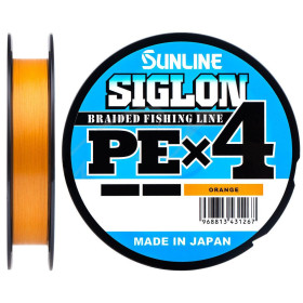 Шнур Sunline Siglon PE х4 150m (оранж.) #0.4/0.108mm 6lb/2.9kg
